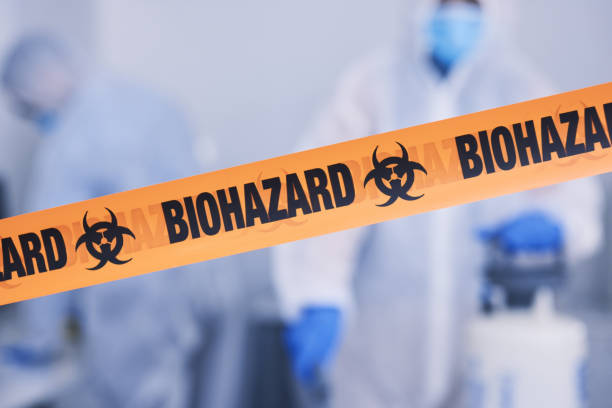 Professional Biohazard Cleanup technician working in Somerset, NJ